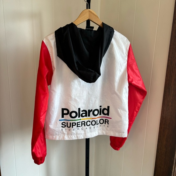 Polaroid Super Color Hoodie Windbreaker Full Zip Jacket Womens Small *NOTE - Picture 9 of 10
